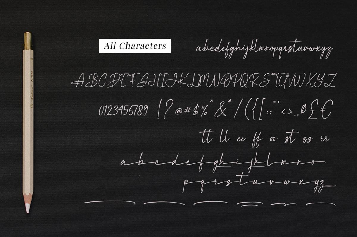 Magnificent Signature Font sample