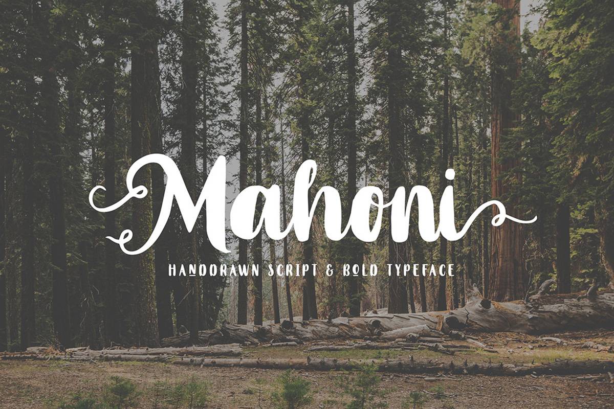 Mahoni Font sample