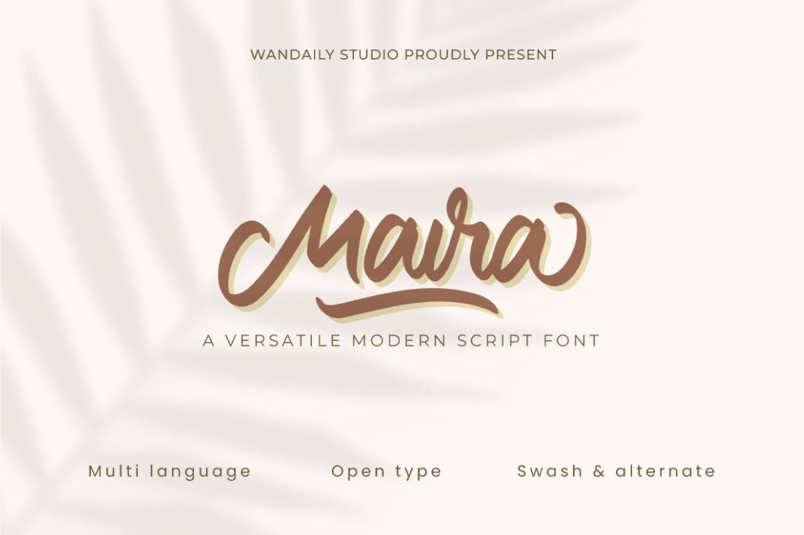 Maira Modern Script Font sample