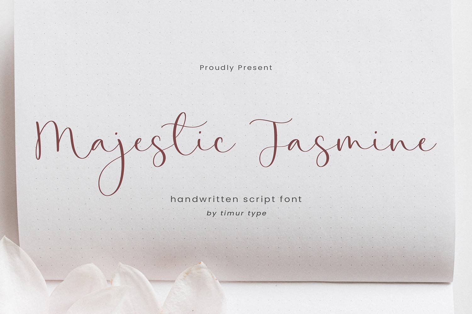 Majestic Jasmine Font sample