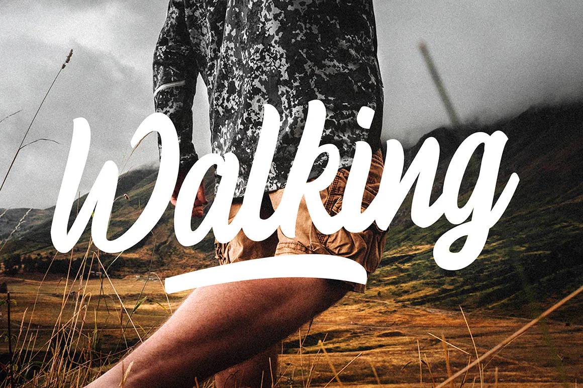 Malaga Modern Script Typeface sample