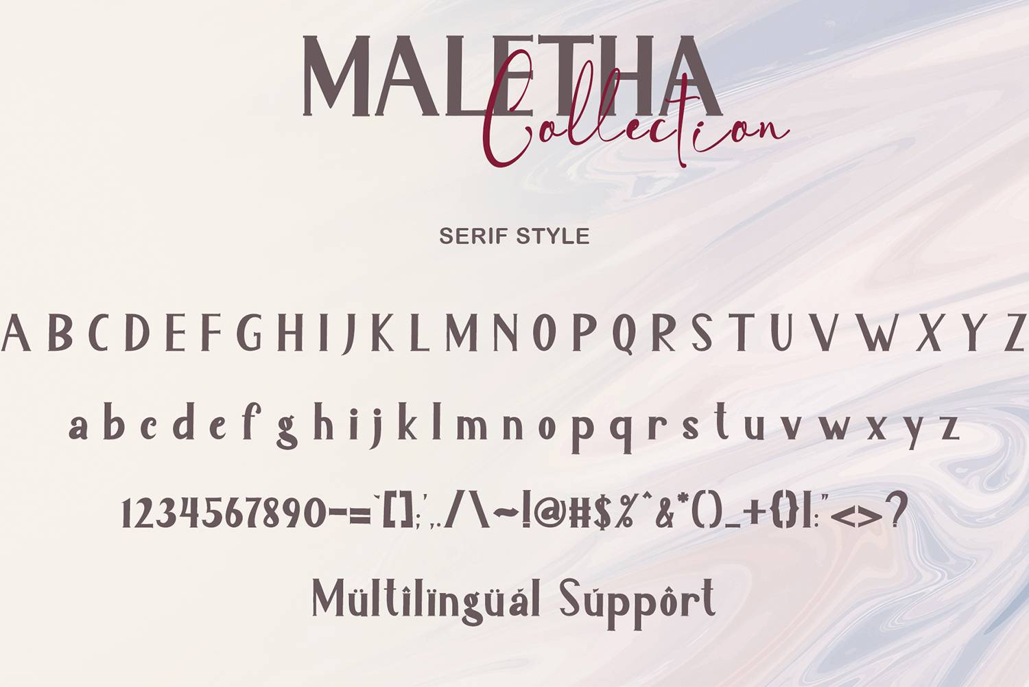 Maletha Collection Font sample
