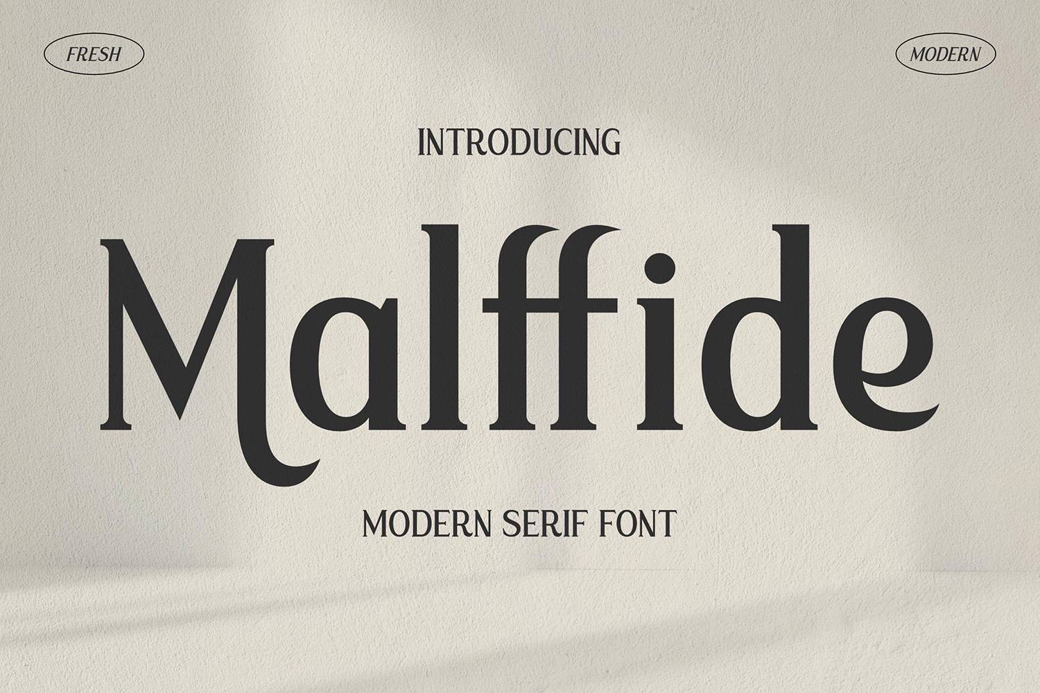 Malffide Font sample