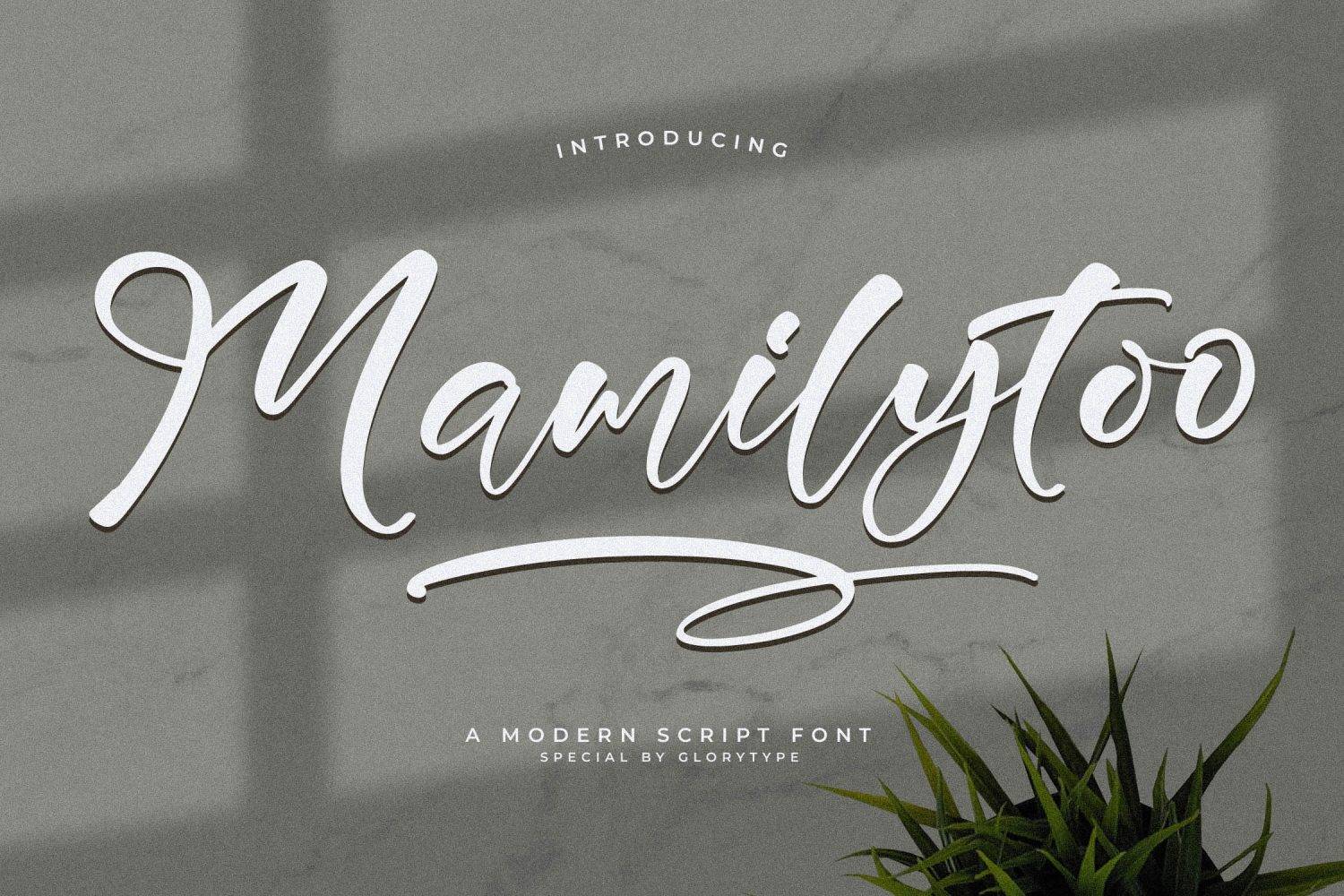 Mamilytoo Font sample