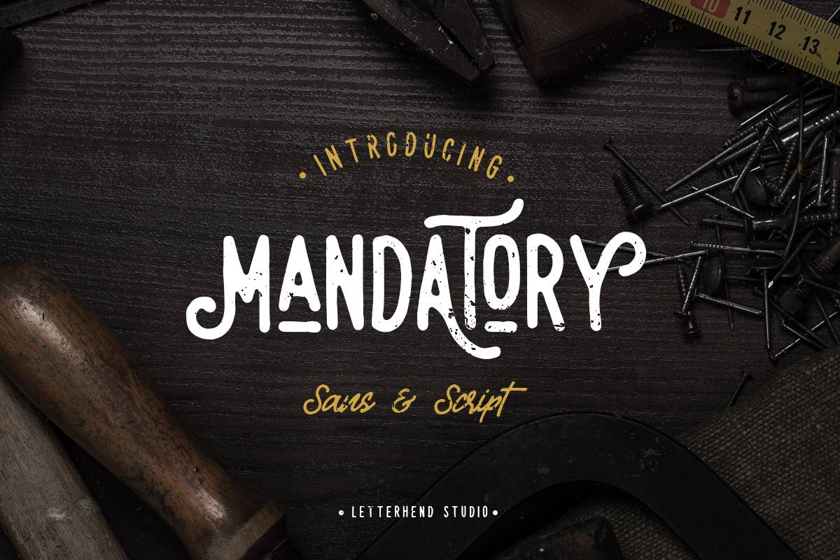 Mandatory Font sample