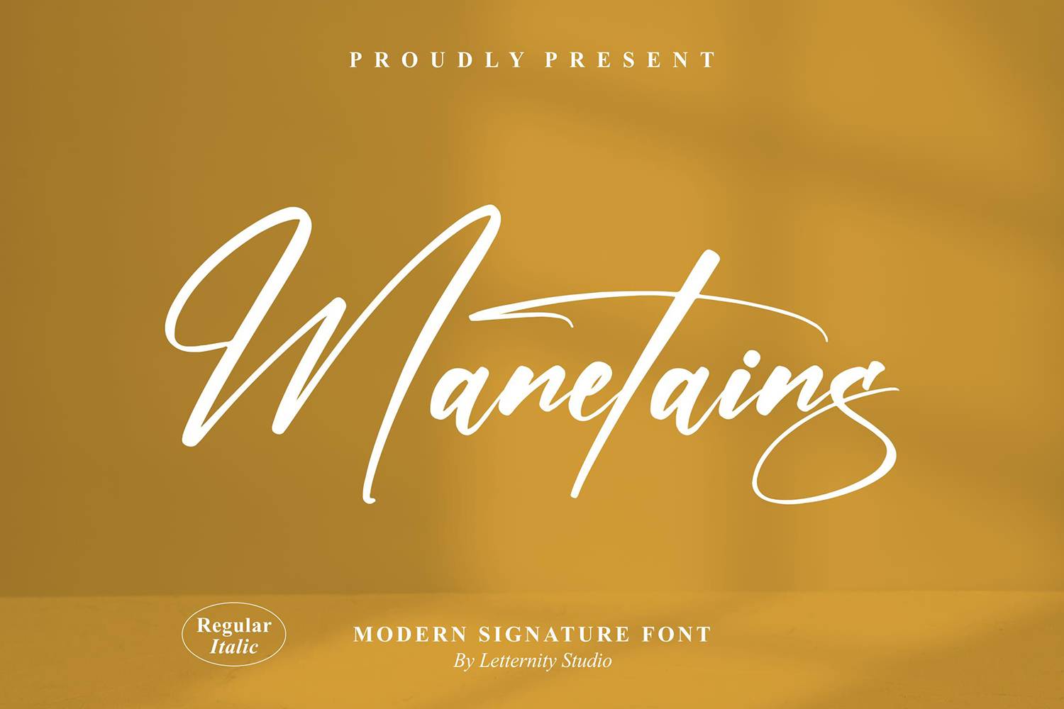 Manetains Font sample