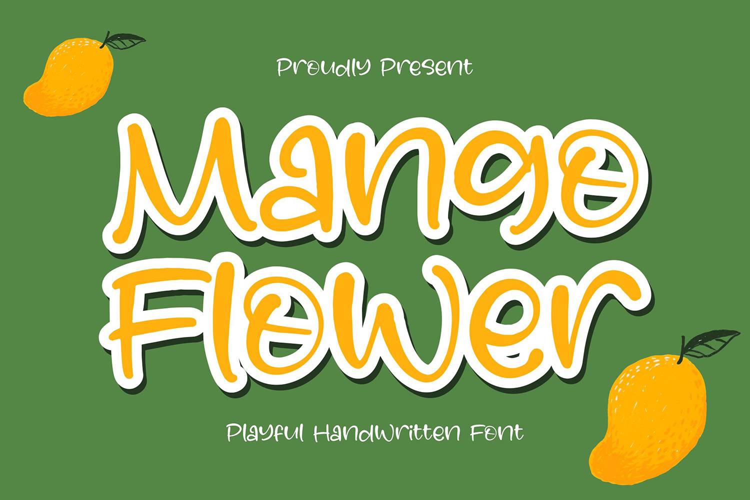 Mango Flower Font sample
