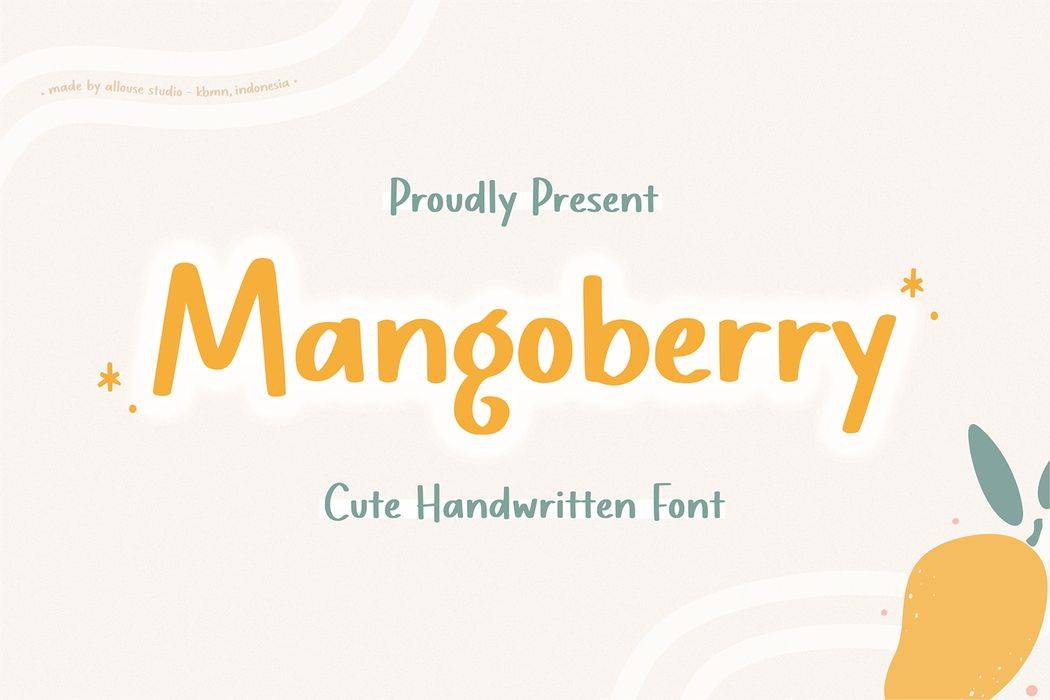 Mangoberry Font sample