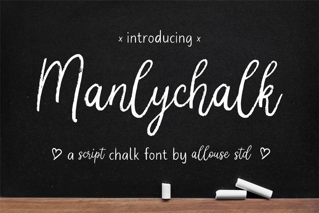 Manlychalk Font sample