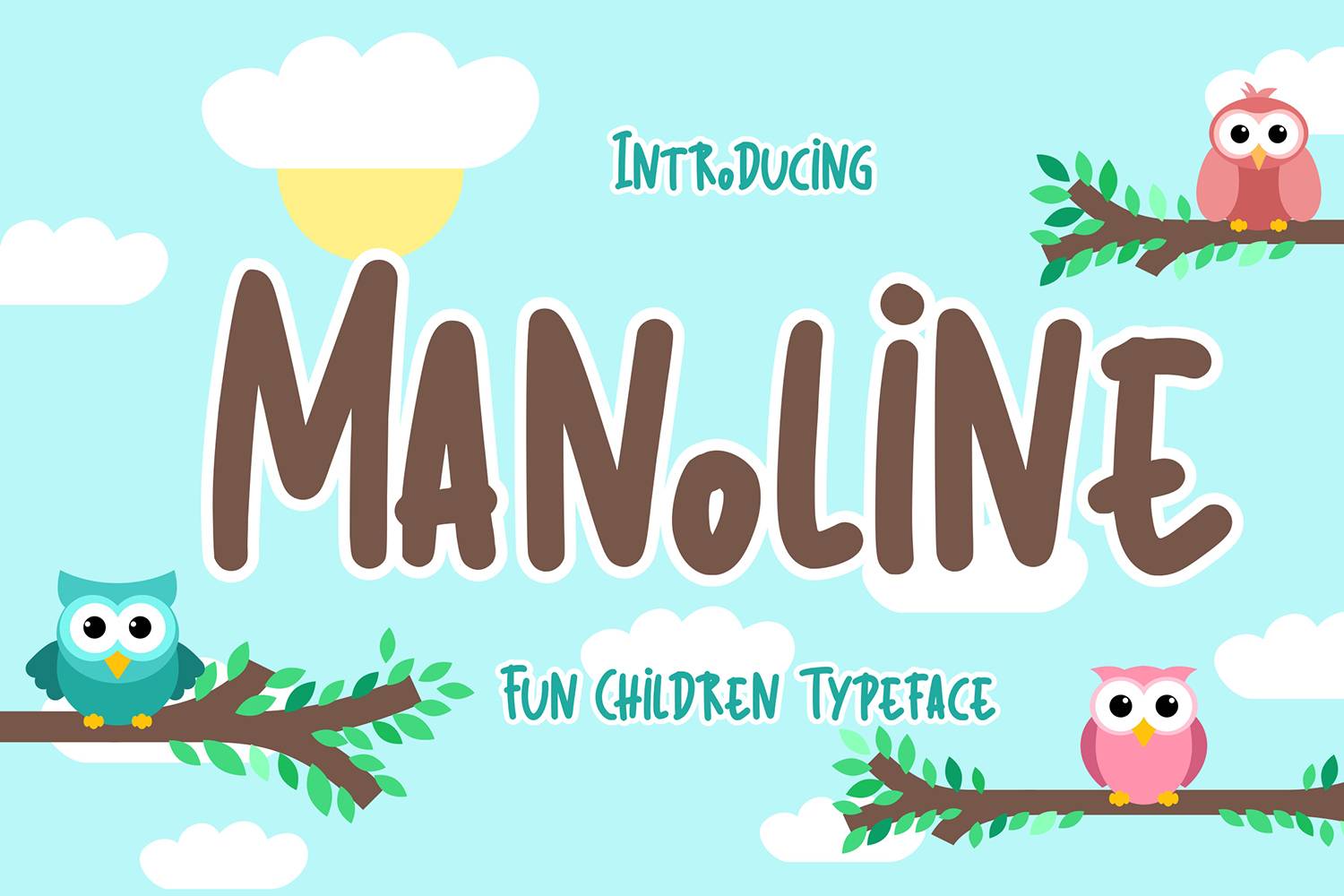 Manoline Font sample