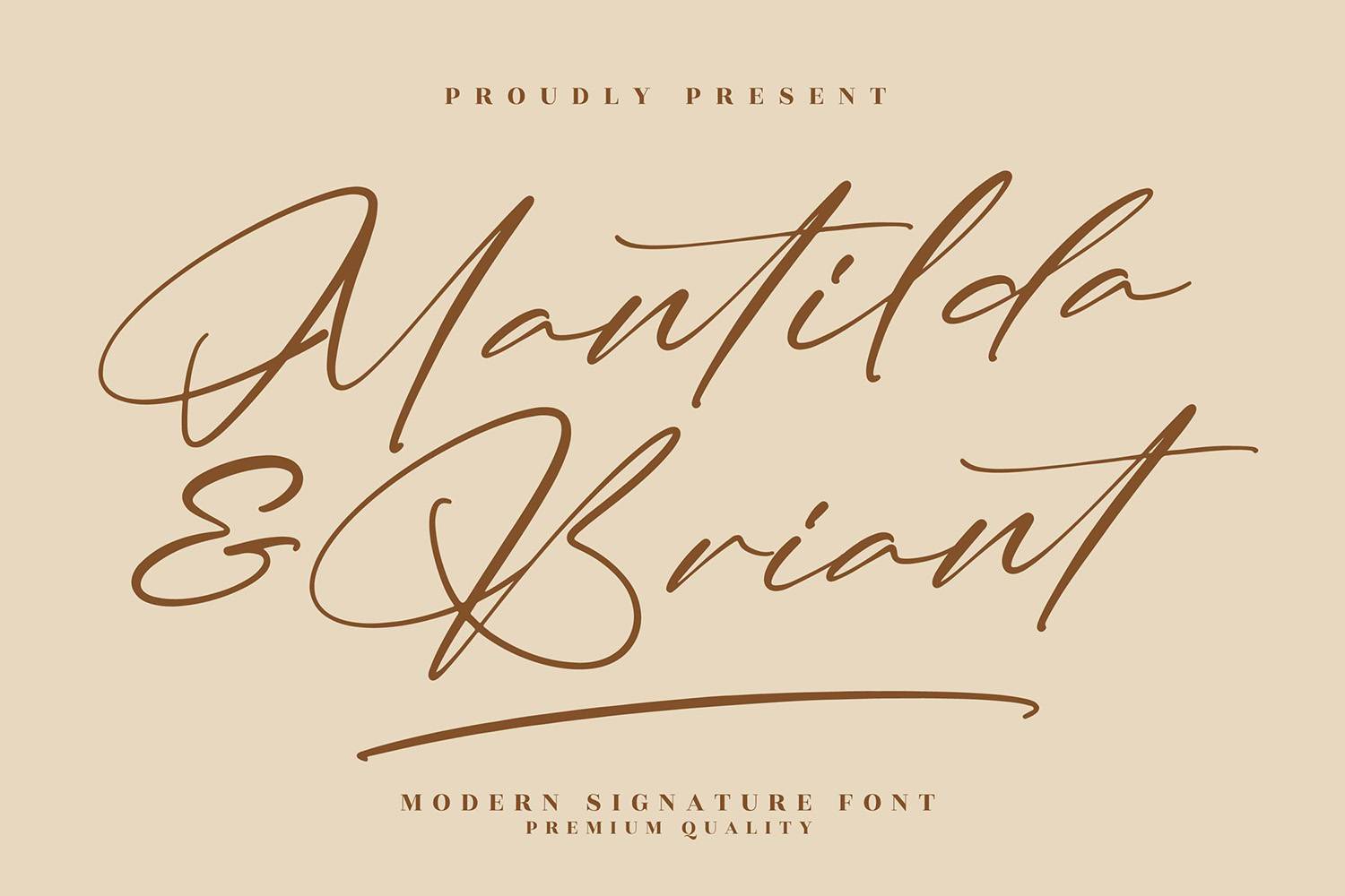 Mantilda & Briant Font sample