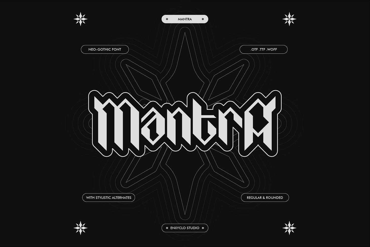 Mantra Font sample