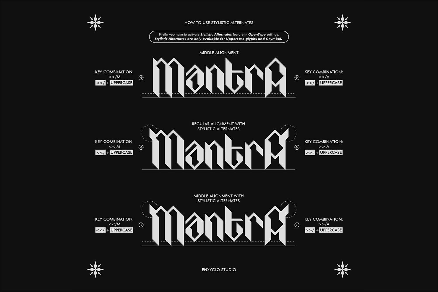 Mantra Font sample