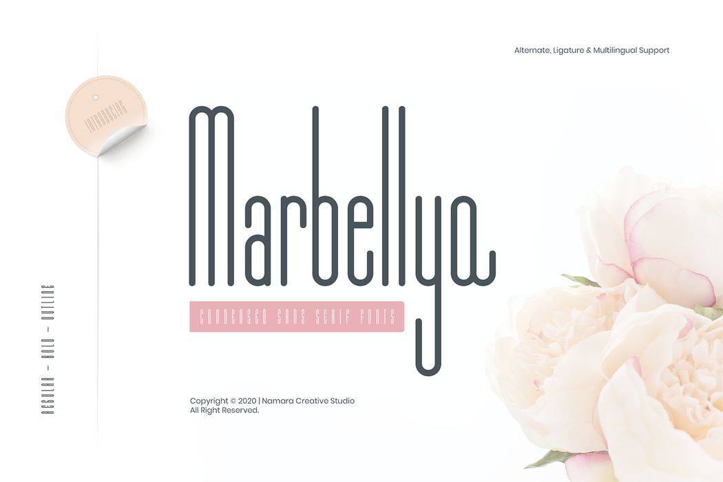 Marbellya Font sample