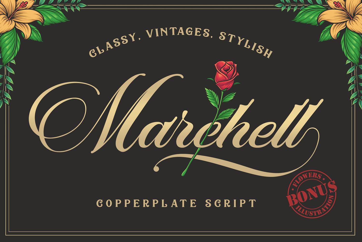 Marchell Script Font sample