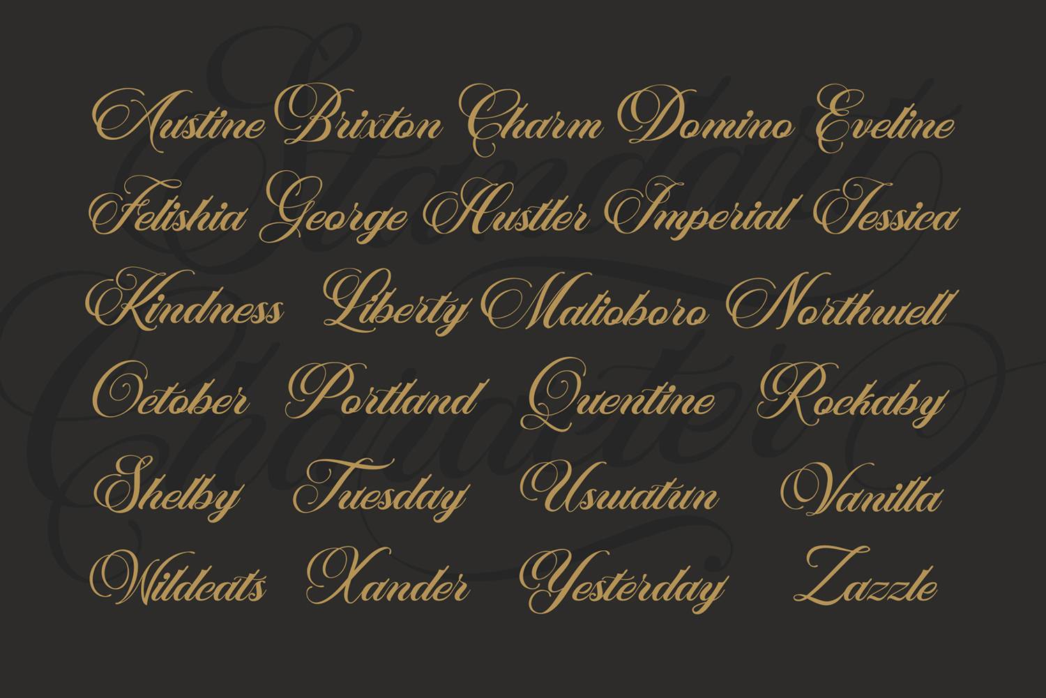 Marchell Script Font sample