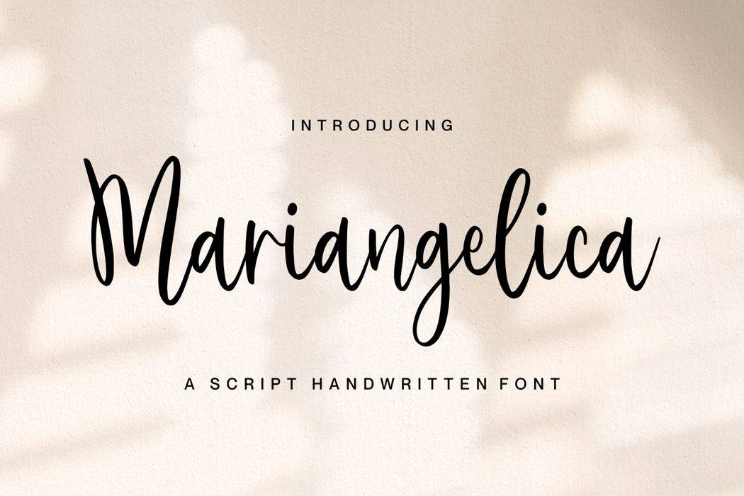 Mariangelica Font sample