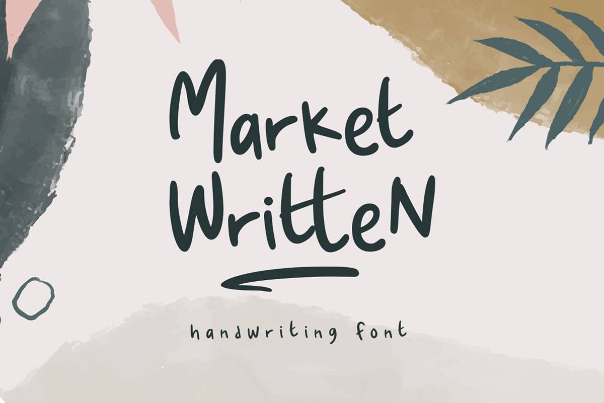 Market Written Font sample