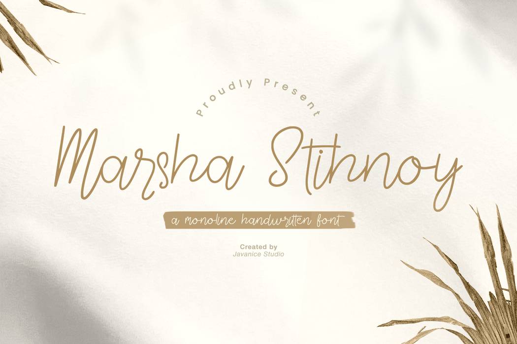 Marsha Stihnoy Font sample