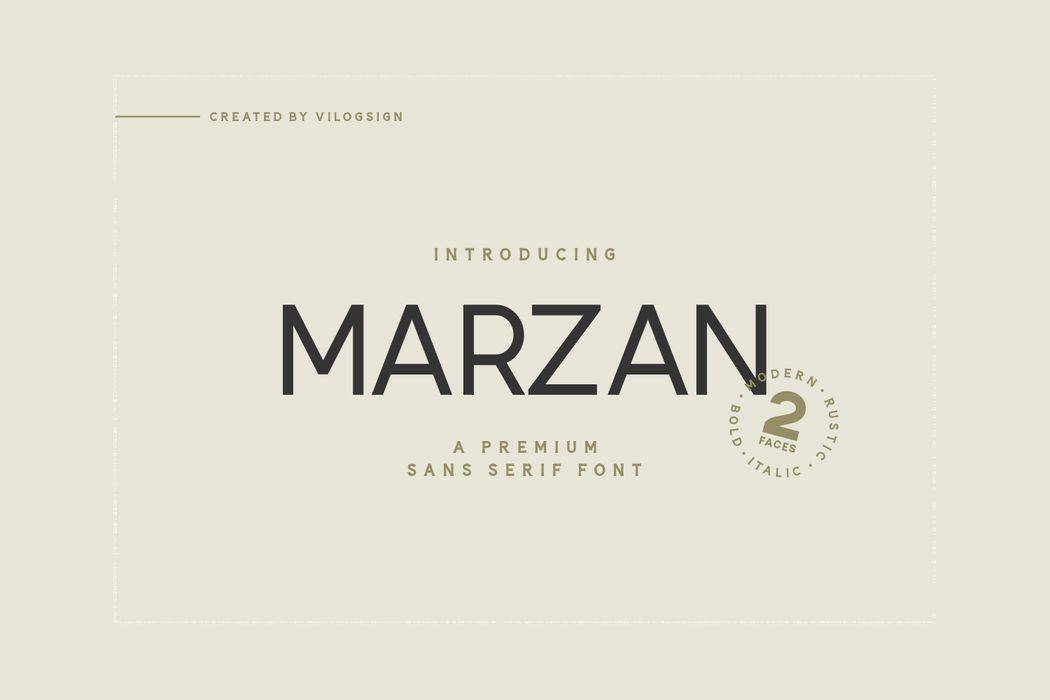Marzan Font sample