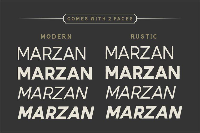 Marzan Font sample