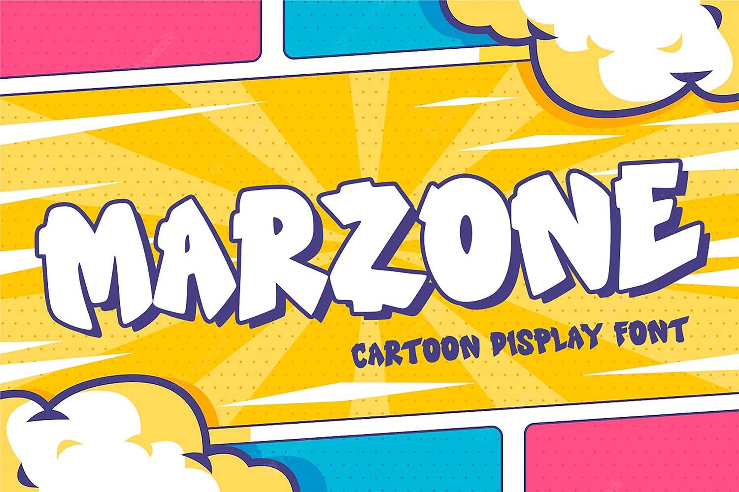 Marzone Font sample