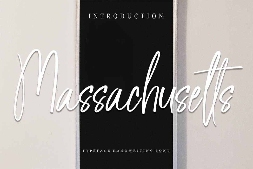 Massachusetts Font sample