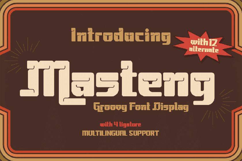 Masteng Font sample