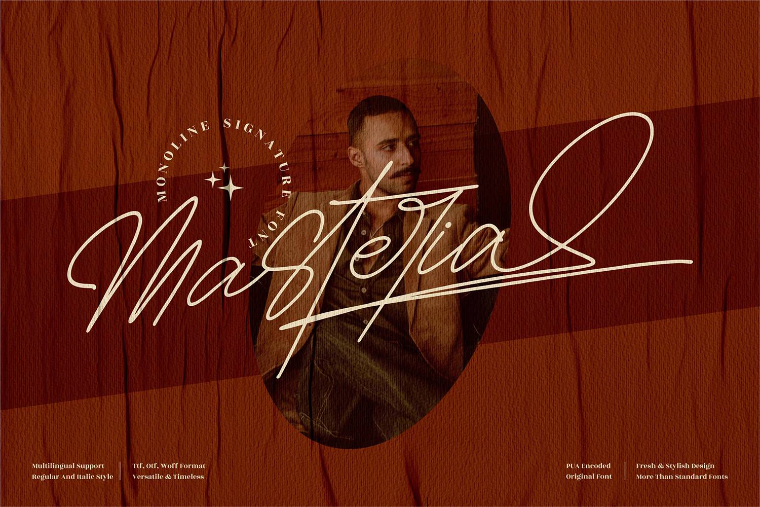 Masteria Font sample