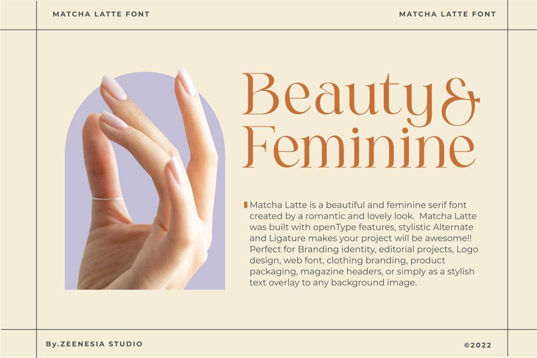 Matcha Latte Font sample