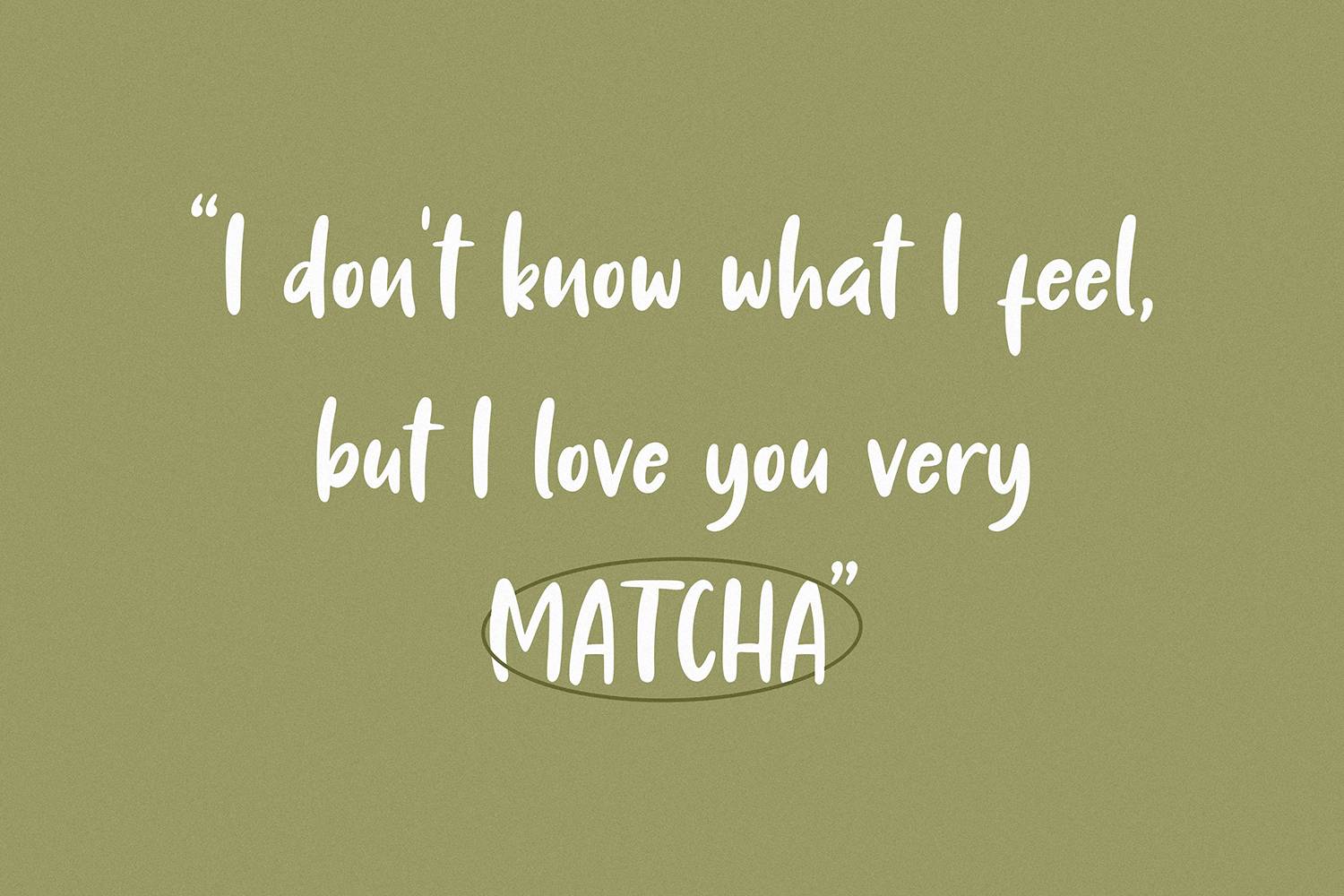 Matchalica Font sample