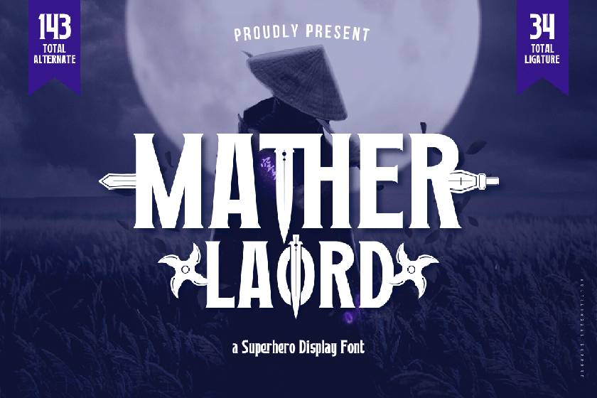 Mather Laord Font sample