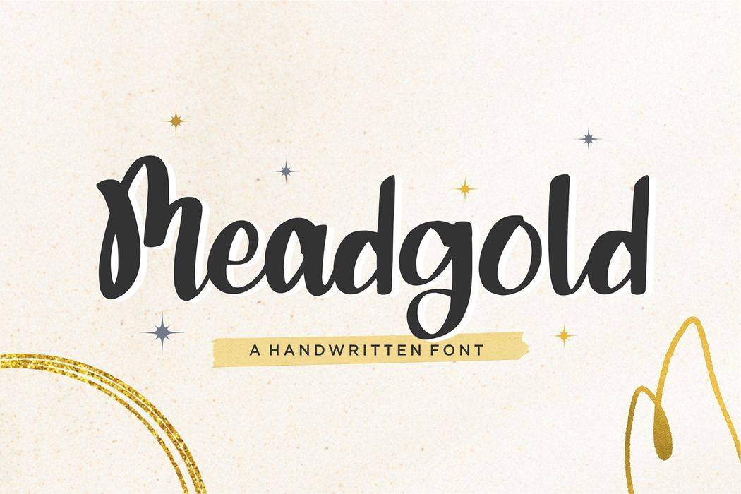 Meadgold Font sample