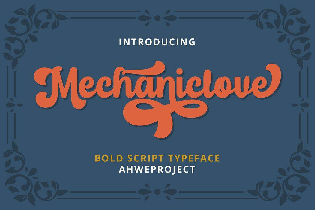 Mechaniclove Font sample
