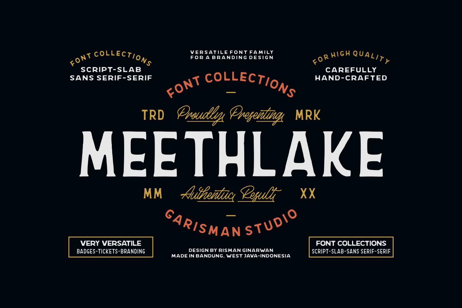 Meethlake Font sample
