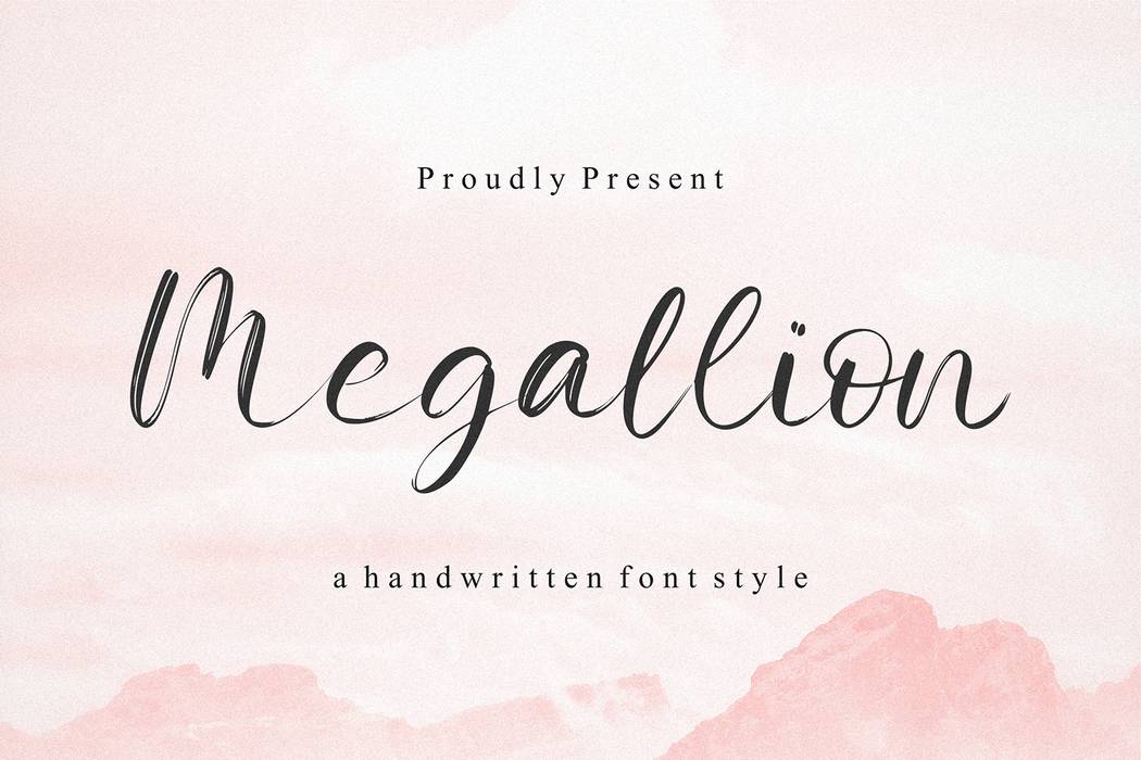 Megallion Font sample