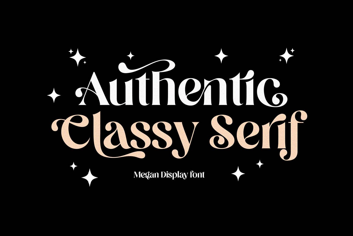 Megan Display Font sample