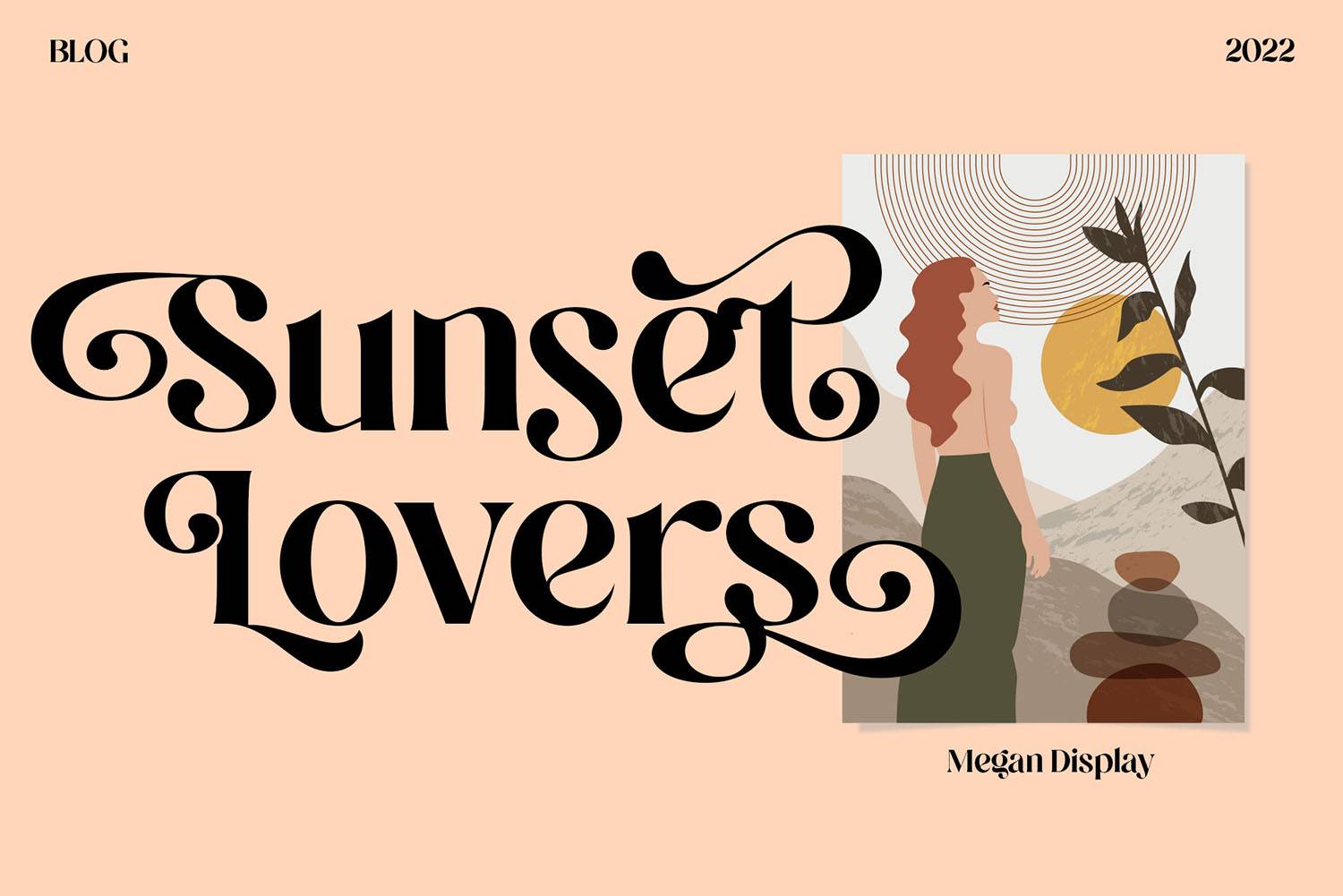 Megan Display Font sample
