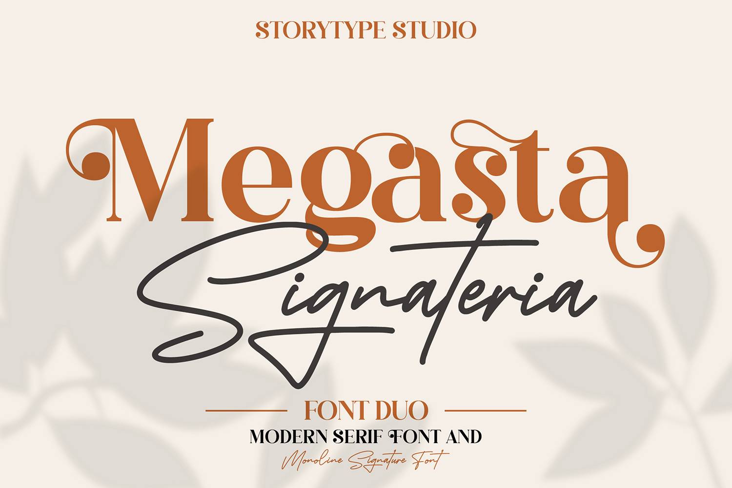 Megasta Signateria Font sample