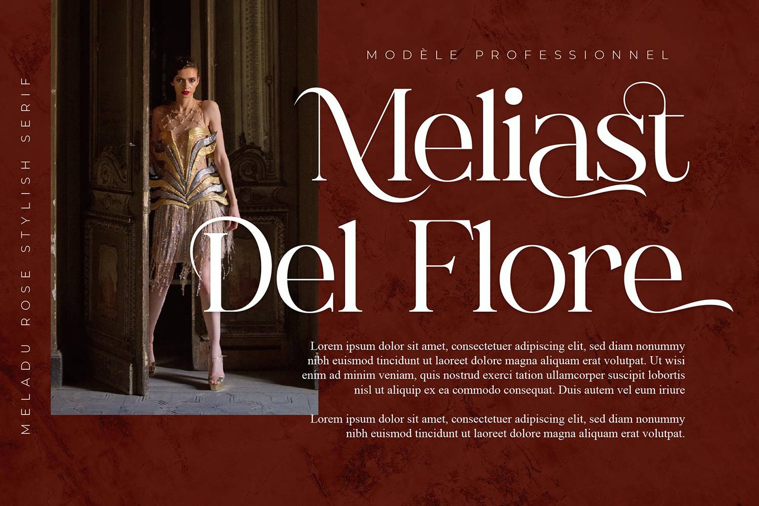Meladu Rose Font sample