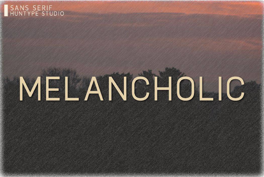 Melancholic Font sample