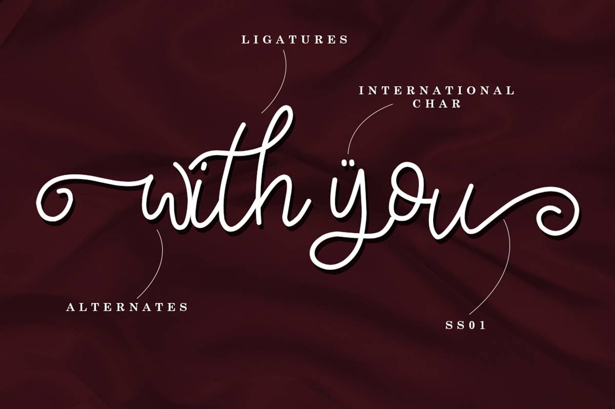 Melanie Rose Font sample
