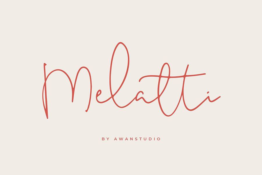 Melatti Handlettering Script sample