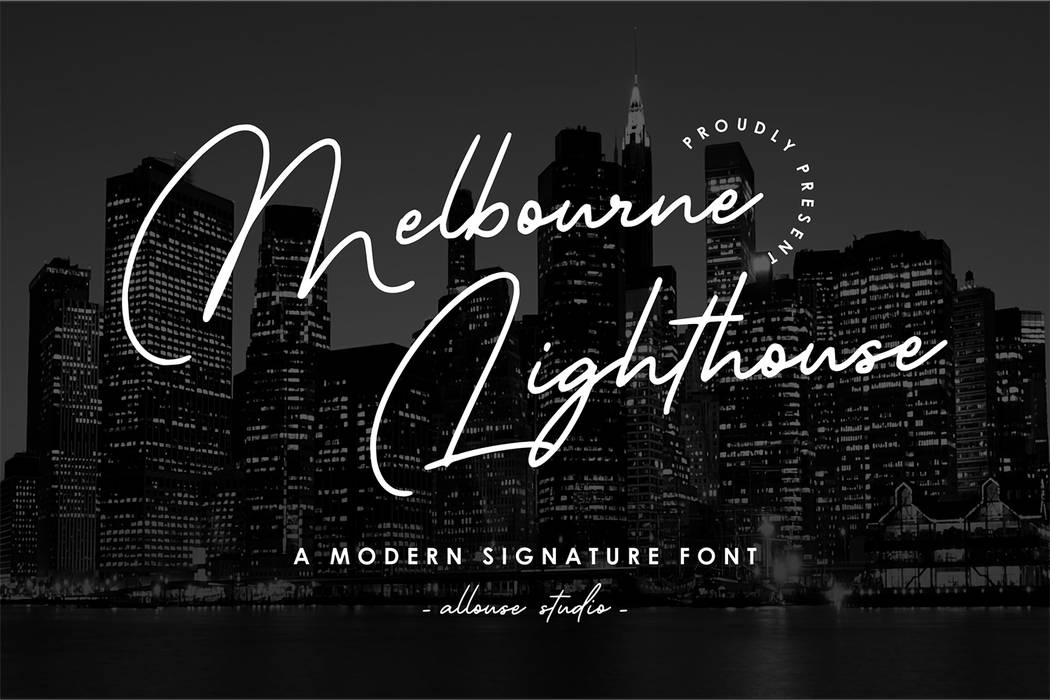 Melbourne Lighthouse Font sample