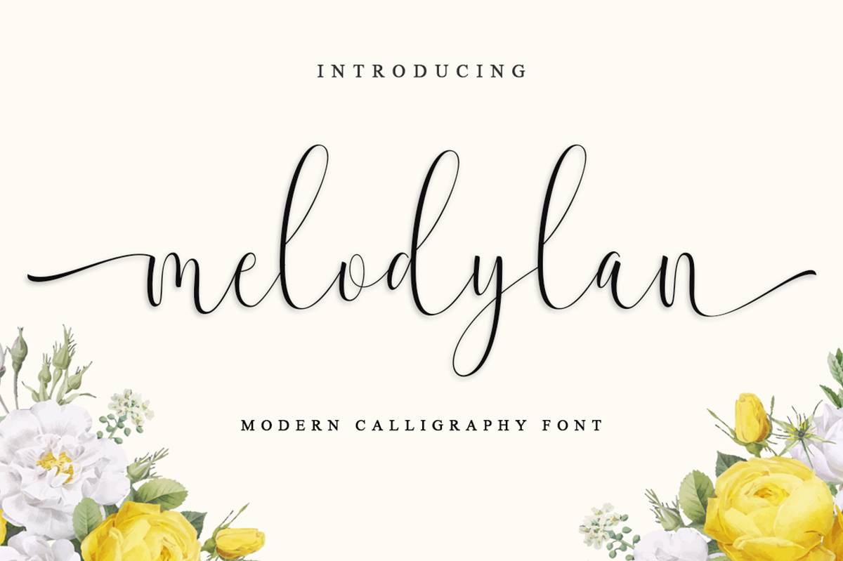 Melodylan Script Font sample