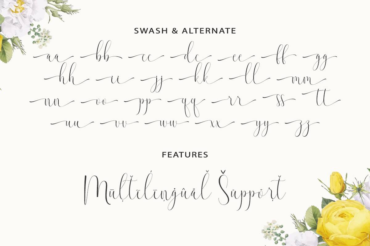 Melodylan Script Font sample
