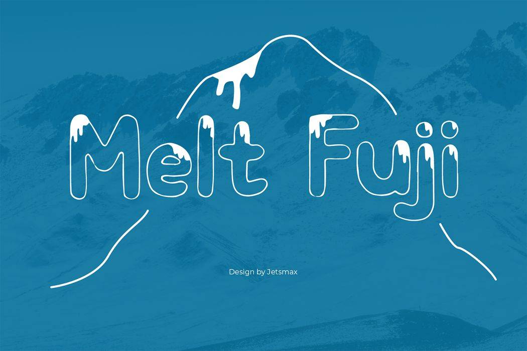 Melt Fuji Font sample