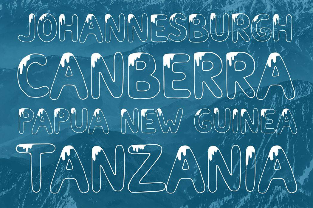 Melt Fuji Font sample