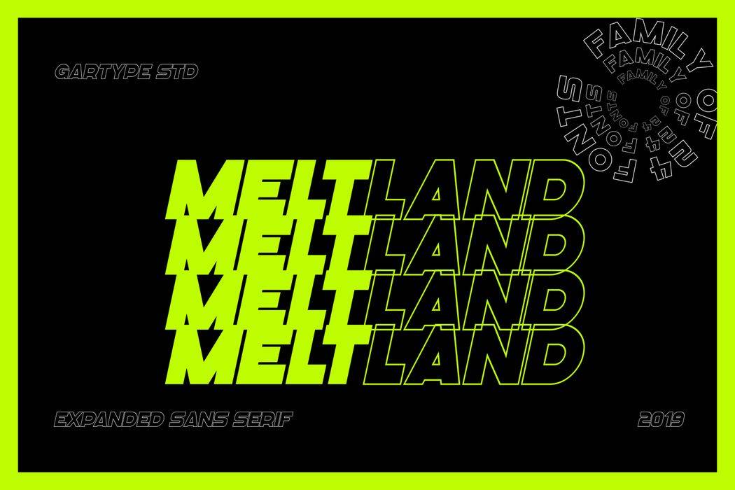 Meltland Font sample