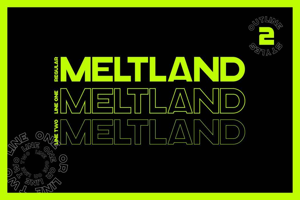 Meltland Font sample